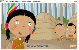 Pocahontas, BBC Primary History, Homeschool News, Jan und Bernice Zieba